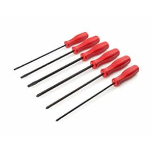 TEKTON Long Hard-Handle Black Oxide Blade Screwdriver Set, 6-Piece (#1-#3, 3/16-5/16 in.) | DRV40118 for $36