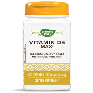 Nature's Way Vitamin D3 Max, 125 mcg per serving, 240 Softgels for $18