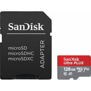 SanDisk Ultra Plus 128GB UHS-I Class 10 micro SD Card for $10 SanDisk Ultra Plus 128GB UHS-I Class 10 micro SD Card for $10