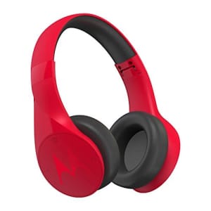 Motorola Pulse Escape Wireless Over-Ear Headphones - Alexa Enabled - Red (SH012RD) for $49