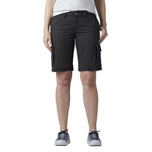 Dickies Women's 11" Relaxed Stretch Cargo Shorts, Black, 0 for $40
