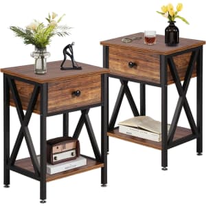 Vecelo Set of 2 Night Stands for $61