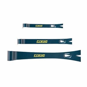 Estwing 3-Piece Pry Bar Set - 5.5", 7.5" & 10" Nail Pullers with Wide, Thin Blades & Forged Steel for $13