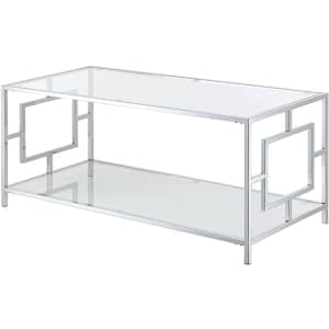 Town Square Chrome Coffee Table for $109