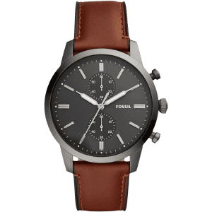 Fossil Men's Townsman Chronograph Leather Watch for $95