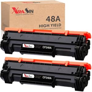 Xinsin Compatible Black Replacement Toner Cartridge 2-Pack for HP 48A for $14 Xinsin Compatible Black Replacement Toner Cartridge 2-Pack for HP 48A for $14