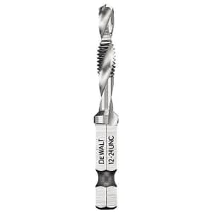 DEWALT DWADTQTR1224 Impact Ready 12-24 UNC Drill Tap, 1/4" Capacity for $24