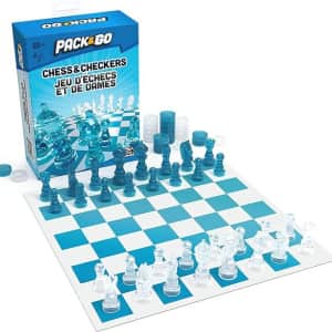 Spin Master Pack & Go Chess & Checkers Board Game for $6