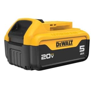 DeWalt 20V MAX Premium Lithium-Ion 5.0Ah Battery for $50