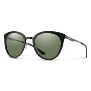 Smith Somerset Lifestyle Sunglasses - Matte Black Frame | ChromaPop Polarized Gray Green Lens for $129