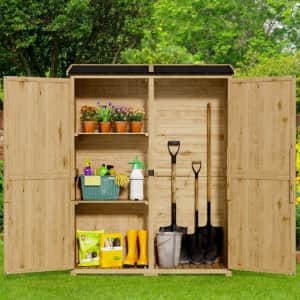 55" x 17" x 64" Outdoor Storage Shed for $150
