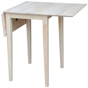International Concepts Shaker Unfinished Solid Hardwood Small Drop-Leaf Dining Table for $86 International Concepts Shaker Unfinished Solid Hardwood Small Drop-Leaf Dining Table for $86