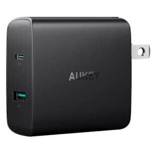 Aukey 2-Port USB-C Charger for $16 Aukey 2-Port USB-C Charger for $16