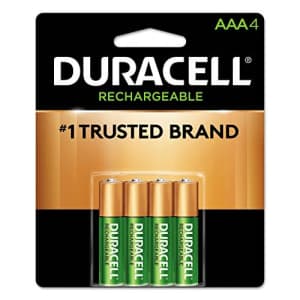 Duracell Rechargeable Staycharged Nimh Batteries, AAA, 4/Pack for $17 Duracell Rechargeable Staycharged Nimh Batteries, AAA, 4/Pack for $17