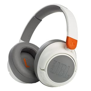 JBL Jr460NC Wireless Over-Ear Noise Cancelling Kids Headphones - White (Renewed) for $60