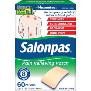 Salonpas 8-Hour Pain Relieving Patch for $6.49 via Sub & Save