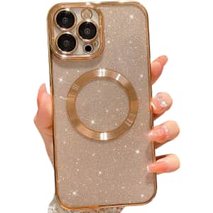 Privacy Please Magnetic Glitter Case for iPhone 14 Pro Max for $9