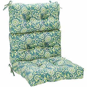 Amazon Basics Tufted Outdoor High Back Patio Chair Cushion- Blue Flower for $12 Amazon Basics Tufted Outdoor High Back Patio Chair Cushion- Blue Flower for $12
