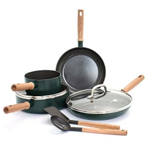 GreenPan Hudson Healthy Ceramic Nonstick, Cookware Pots and Pans Set, 8 Piece, Forest for $88