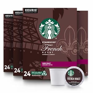Starbucks Dark Roast K-Cup Coffee Pods French Roast for Keurig Brewers (24 Count (Pack of 4)) for $53