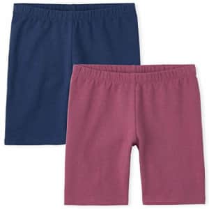 The Children's Place Girls Bike Shorts 2-Pack, Malaga Rose, Large for $11