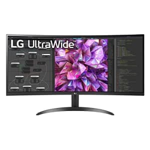 LG 34WQ60C-B.AUS 34" Curved UltraWide QHD IPS HDR 10 Monitor with Dual Controller & OnScreen Control for $400