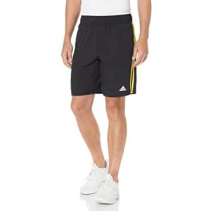 adidas Men's AEROREADY High Intensity Side 3-Stripes Training Shorts, Black/Impact Yellow, Small for $28