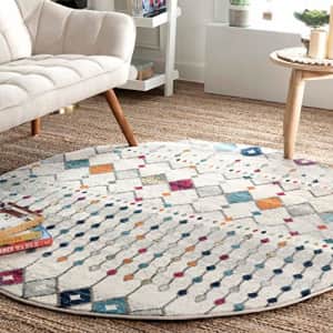 nuLOOM Moroccan Blythe Area Rug, 4 feet Round, Multi for $45 nuLOOM Moroccan Blythe Area Rug, 4 feet Round, Multi for $45