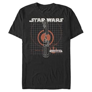 Star Wars Big & Tall Rise of Skywalker KYBER Men's Tops Short Sleeve Tee Shirt, Black, 4X-Large for $7