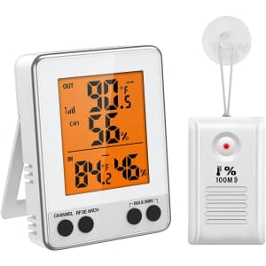 Oria Indoor Outdoor Digital Wireless Thermometer for $14