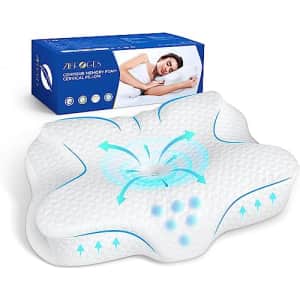 Zibroges Cervical Memory Foam Pillow for $22