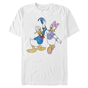Disney Men's Characters Big Donald Daisy T-Shirt, White, 3X-Large for $17