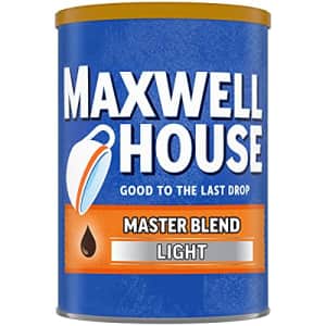 Maxwell House Master Blend Light Roast Ground Coffee (11.5 oz Canister) for $6