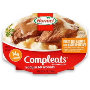 Hormel Compleats Roast Beef and Gravy with Mashed Potatoes 6-Pack for $8.46 via Sub & Save Hormel Compleats Roast Beef and Gravy with Mashed Potatoes 6-Pack for $8.46 via Sub & Save