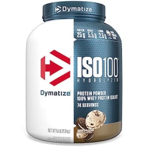 Dymatize ISO100 Hydrolyzed Protein Powder, 100% Whey Isolate Protein, 25g of Protein, 5.5g BCAAs, for $96