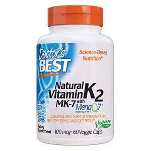 Doctor's Best Natural Vitamin K2 Mk-7 with MenaQ7, no Flavor, 60 Count for $12 Doctor's Best Natural Vitamin K2 Mk-7 with MenaQ7, no Flavor, 60 Count for $12