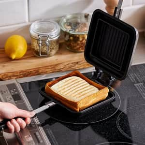 Iris Ohyama GHS-S Hot Sandwich Maker, Direct Flame Type, For Gas Stoves, Single, Inner Press, Easy for $59