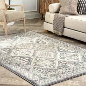 nuLOOM Becca Vintage Tile Area Rug, 4' x 6', Charcoal for $35 nuLOOM Becca Vintage Tile Area Rug, 4' x 6', Charcoal for $35