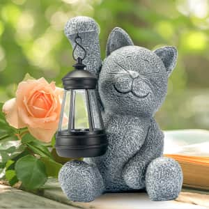 LISLINQI Solar Cat Garden Light for $25