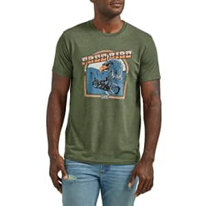 Lee Jeans Lee Men's Short Sleeve Graphic T-Shirt, Black Forest Heather Freebird for $17