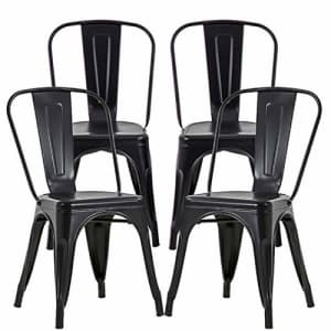 FDW Metal Dining Chairs Set of 4 Metal Chairs Patio Chair 18 Inches Seat Height Dining Room Kitchen for $107 FDW Metal Dining Chairs Set of 4 Metal Chairs Patio Chair 18 Inches Seat Height Dining Room Kitchen for $107
