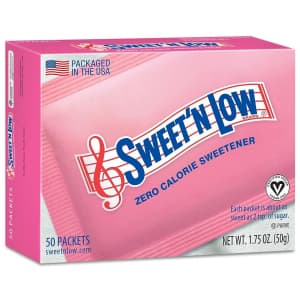 Sweet'N Low Sweetener 50 Count for $4