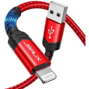 Jsaux 6-Ft. iPhone Lightning Charger Cable for $7
