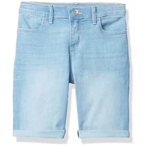 The Children's Place Girls' Roll Cuff Denim Skimmer Shorts Md Lynae Wash 10 plus for $7