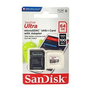 SanDisk SDSDQUA-064G-A11 Professional Ultra 64GB MicroSDXC card is custom formatted for high speed, for $10