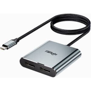 Fairikabe USB-C to Dual DisplayPort MST Hub Splitter for $28