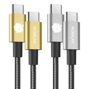 Kobilar 240W USB-C Fast Charging Cable 2-Pack for $3