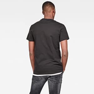 G-Star Raw Men's Crewneck Pocket Basic T-Shirt, Dark Black, XL for $20