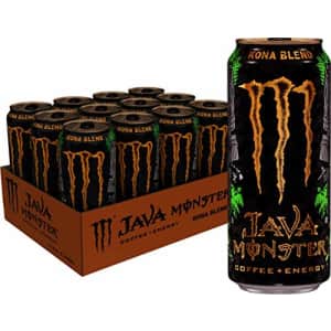 Monster Energy Java Monster Kona Blend, Coffee + Energy Drink, 15 Ounce (Pack of 12) for $26