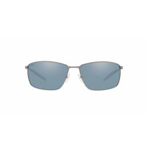 Costa Del Mar Men's Turret Rectangular Sunglasses, Matte Silver/Grey Silver Mirrored Polarized, 63 for $256